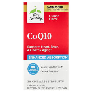 44-56.jpg Terry Naturally - CoQ10 Laranja 30 Comprimidos Mastigáveis (100 mg por Comprimido)