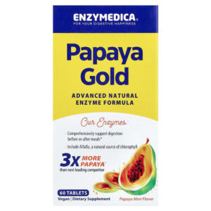 Enzymedica - Mamão Gold Mamão e Menta 60 Comprimidos