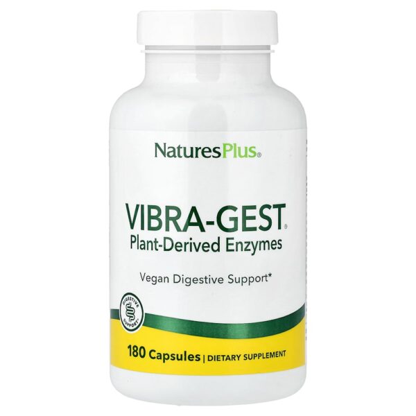NaturePlus - Vibra-Gest Enzimas de Origem Vegetal 180 Cápsulas