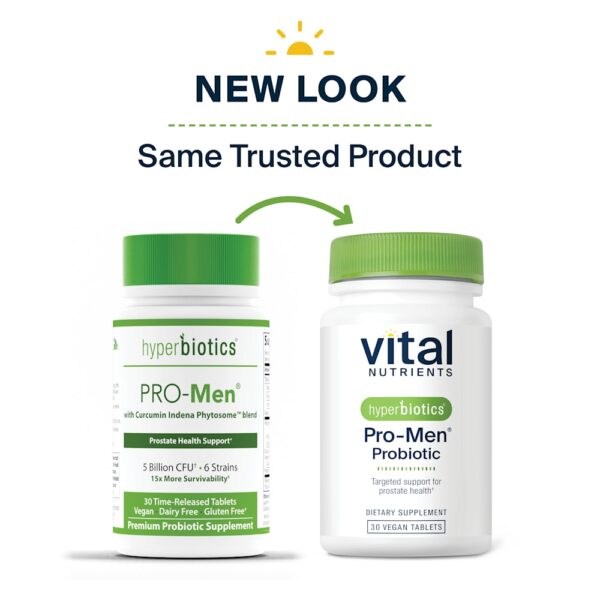 Vital Nutrients - Hyperbiotics Probiótico Pro-Men 30 Comprimidos Veganos