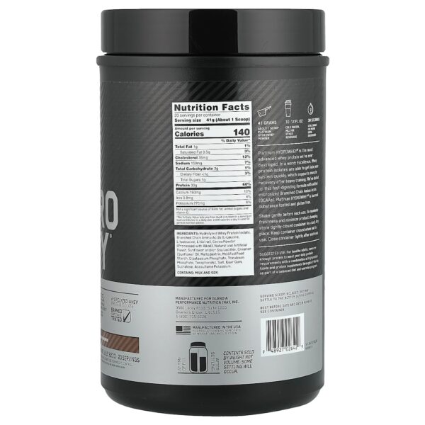 Optimum Nutrition - Platinum Hydro Whey Turbo Chocolate 820 g
