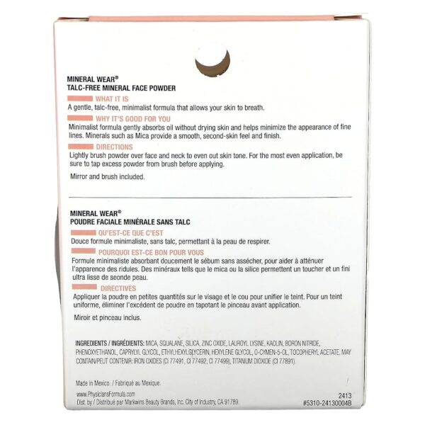 45-60.jpg Physicians Formula - Mineral Wear Pó Facial Mineral sem Talco 2413 Natural Cremoso 9 g