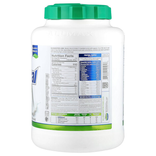 ALLMAX - ISONatural Isolado de Proteína Whey Sem Sabor 2,27 kg