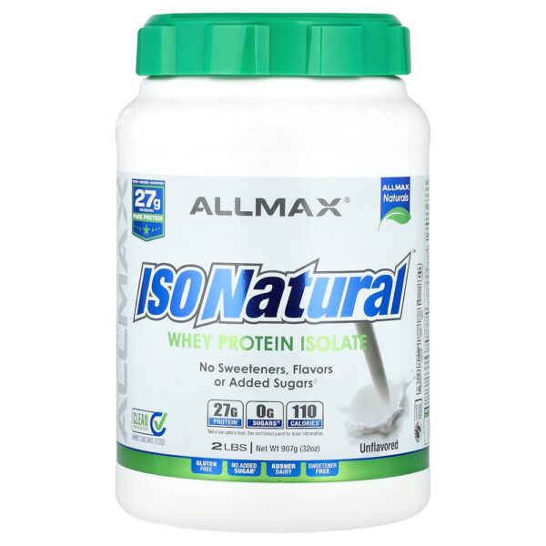 ALLMAX - ISONatural Isolado de Proteína Whey Sem Sabor 907 g