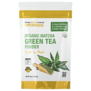 46-10.jpg California Gold Nutrition - Superfoods Chá Verde Matcha Orgânico em Pó 114 g