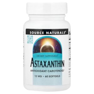 Source Naturals - Astaxantina 12mg 60 Cápsulas Softgel