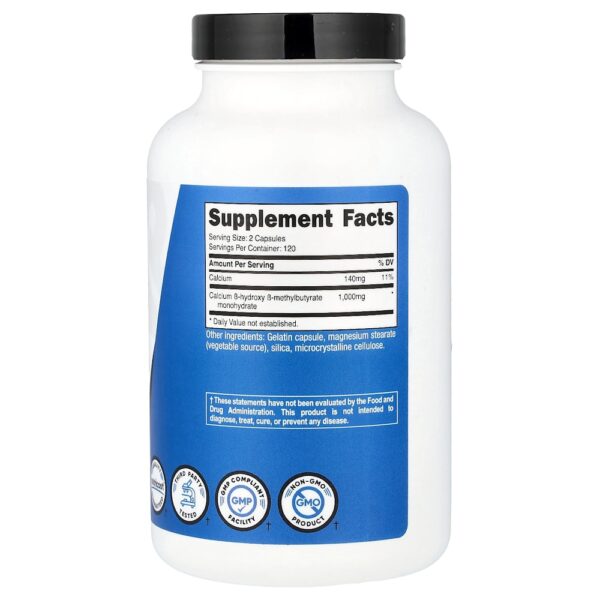 Nutricost - HMB B-Hidroxi-B-Metilbutírico 240 Cápsulas (500 mg por Cápsula)
