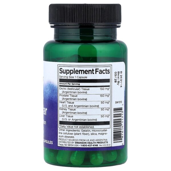 Swanson Vitamins - Multiglandular Saúde Masculina 60 Cápsulas