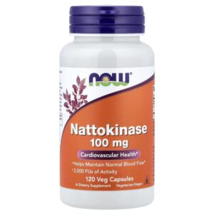 NOW Foods - Nattoquinase 100 mg 120 Cápsulas Vegetais