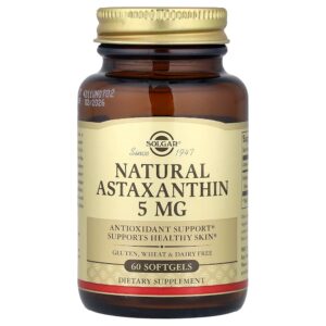 Solgar - Astaxantina Natural 5 mg 60 Cápsulas Softgel