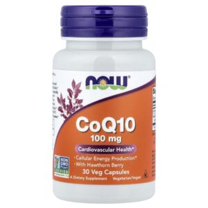 NOW Foods - CoQ10 Com Fruto de Espinheiro 30 Cápsulas Vegetais