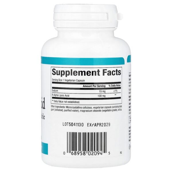 Natural Factors - Ácido R-lipoico 60 Cápsulas Vegetarianas
