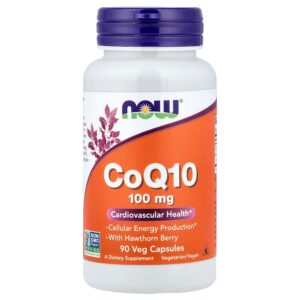 NOW Foods - CoQ10 com Fruto de Espinheiro 90 Cápsulas Vegetais