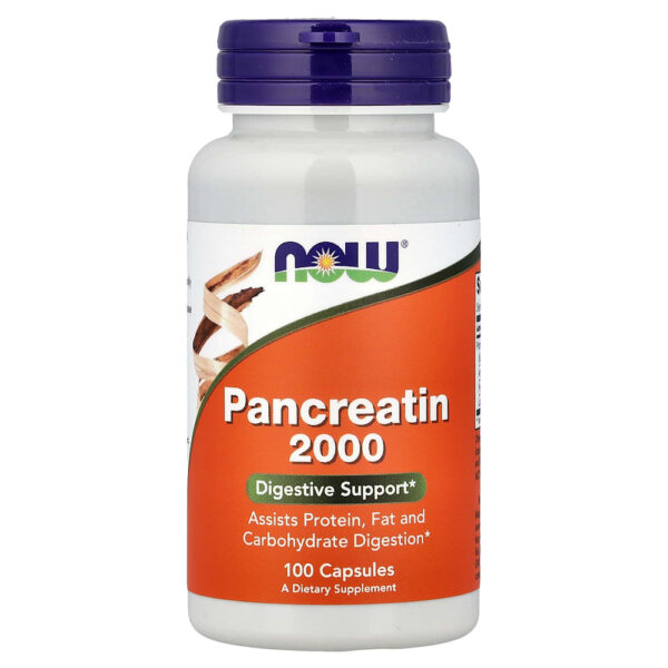 NOW Foods - Pancreatina 2000 100 Cápsulas (200 mg por Cápsula)