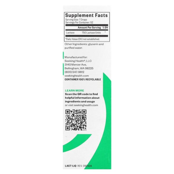 Seeking Health - Gotas de Lactase 15 ml (1/60 ml)