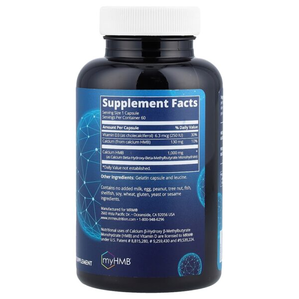 MRM Nutrition - HMB 1000 1.000 mg 60 Cápsulas
