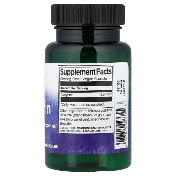 Swanson Vitamins - Apigenina 50 mg 90 Cápsulas Veganas