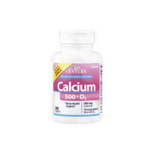 Cálcio 500 + Vitamina D3 90 Comprimidos - 21st Century