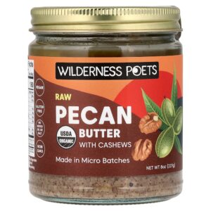 Wilderness Poets - Manteiga de Pecã Crua Orgânica com Castanha de Caju 227 g