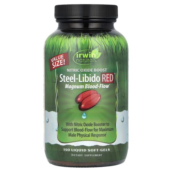 Irwin Naturals - Steel-Libido Red Magnum Blood-Flow 150 Cápsulas Softgel Líquidas