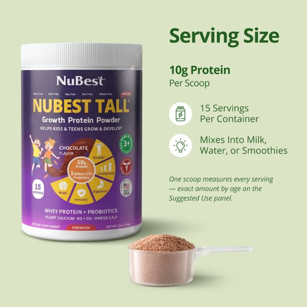 NuBest - NuBest Tall Proteína em Pó para Crescimento Para Crianças e Adolescentes a Partir de 3 Anos Chocolate 340 g