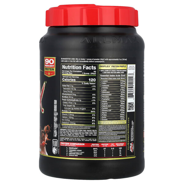 ALLMAX - ISOFLEX Whey Protein Isolado Puro Chocolate 907 g