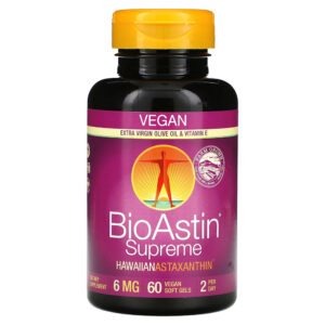 Nutrex Hawaii - BioAstin Supreme Hawaiian Astaxanthin 6 mg 60 Cápsulas Softgel Veganas