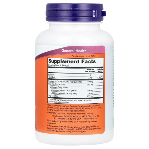 49-27.jpg NOW Foods - CoQ10 com Ômega-3 de Óleo de Peixe 120 Cápsulas Softgel