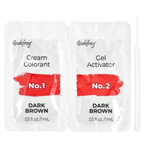 Godefroy - Tonalidade Instantânea de Sobrancelha Marrom Escuro Kit de 3 Aplicações