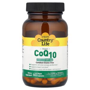 Country Life - CoQ10 Vegana 100 mg 60 Cápsulas Veganas