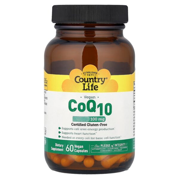 Country Life - CoQ10 Vegana 100 mg 60 Cápsulas Veganas