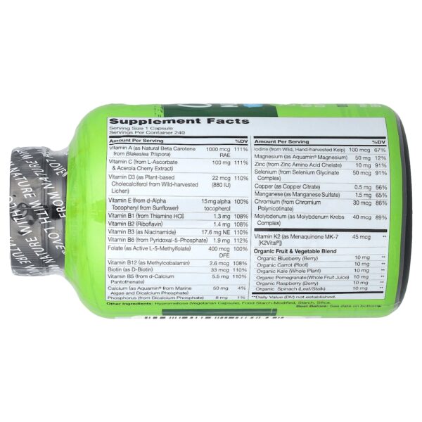 NATURELO - Um Multivitamínico Diário para Homens 240 Cápsulas Vegetarianas
