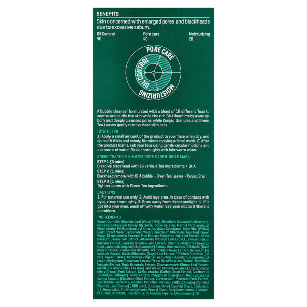 SOME BY MI - Bye Bye Blackhead 30 Days Miracle Chá Verde com Bolhas 120 g
