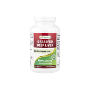 Fígado de Gado Criado no Pasto 4500mg 250 Cápsulas - Best Naturals
