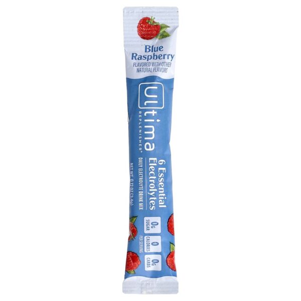 Ultima Replenisher - 6 Eletrólitos Essenciais Mistura para Bebida Diária de Eletrólitos Framboesa Azul 20 Pacotes 3,4 g Cada