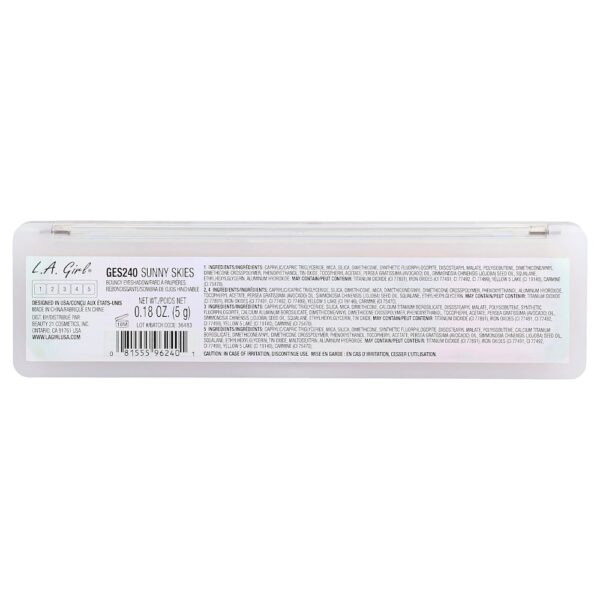 L.A. Girl - On Cloridrato Sombra Bouncy GES240 Sunny Skines 5 g