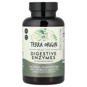 Terra Origin - Enzimas Digestivas Saudáveis 60 Cápsulas Vegetarianas