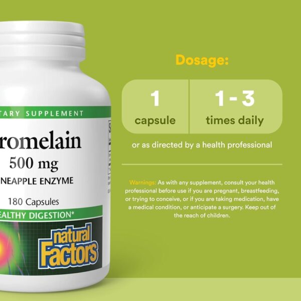Natural Factors - Bromelaína 500 mg 180 Cápsulas