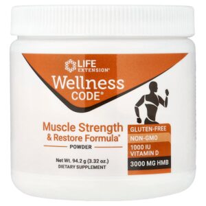 51-56.jpg Life Extension - Wellness Code Fórmula de Restauração e Força Muscular em Pó 94 g