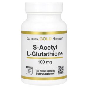 California Gold Nutrition - S-Acetil L-Glutationa 100 mg 120 Cápsulas Vegetais
