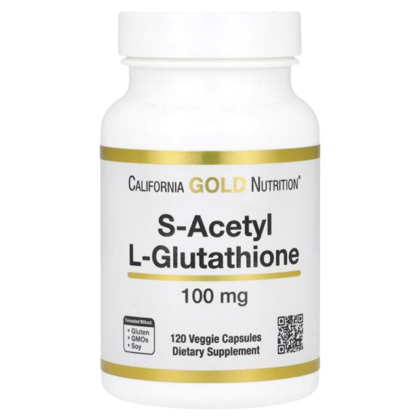 California Gold Nutrition - S-Acetil L-Glutationa 100 mg 120 Cápsulas Vegetais