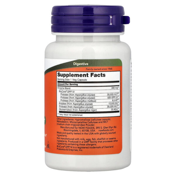 NOW Foods - Gluten Digest 60 Cápsulas Vegetais