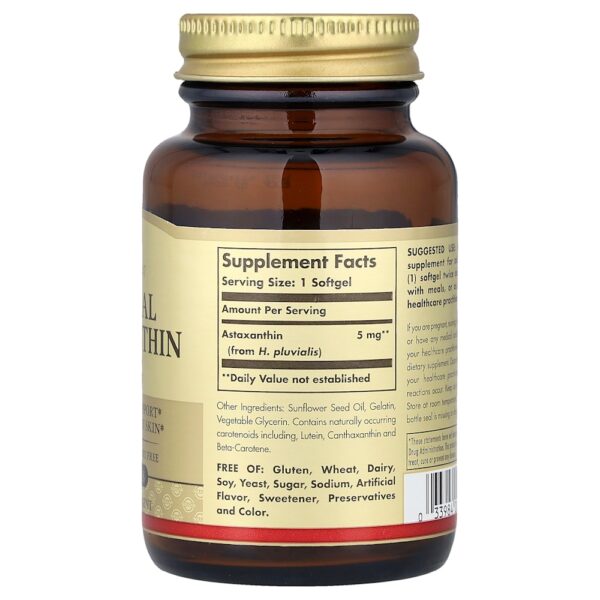 Solgar - Astaxantina Natural 5 mg 60 Cápsulas Softgel