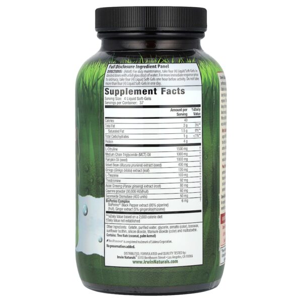 Irwin Naturals - Steel-Libido Red Magnum Blood-Flow 150 Cápsulas Softgel Líquidas