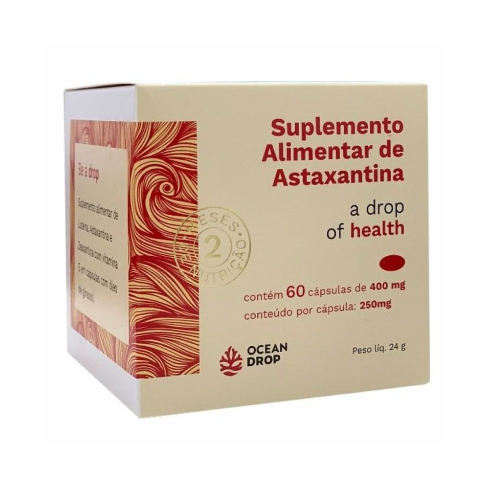 Astaxantina 400mg 60 Cápsulas - Ocean Drop