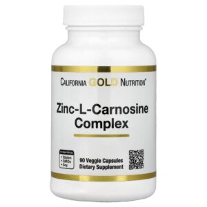 California Gold Nutrition - Complexo de Zinco-L-carnosina 90 Cápsulas Vegetais