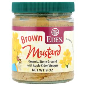 Eden Foods - Mostarda Marrom Orgânica com Vinagre de Sidra de Maçã 255 g