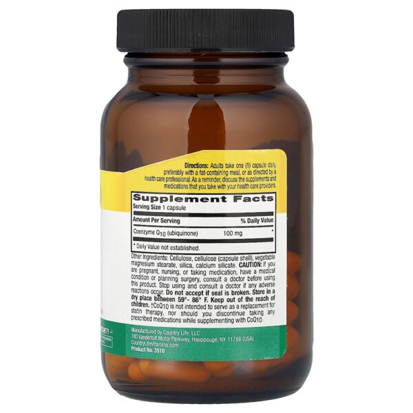 Country Life - CoQ10 Vegana 100 mg 60 Cápsulas Veganas