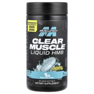 MuscleTech - Clear Muscle HMB Líquido 84 Cápsulas Softgel Líquidas