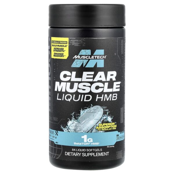 MuscleTech - Clear Muscle HMB Líquido 84 Cápsulas Softgel Líquidas